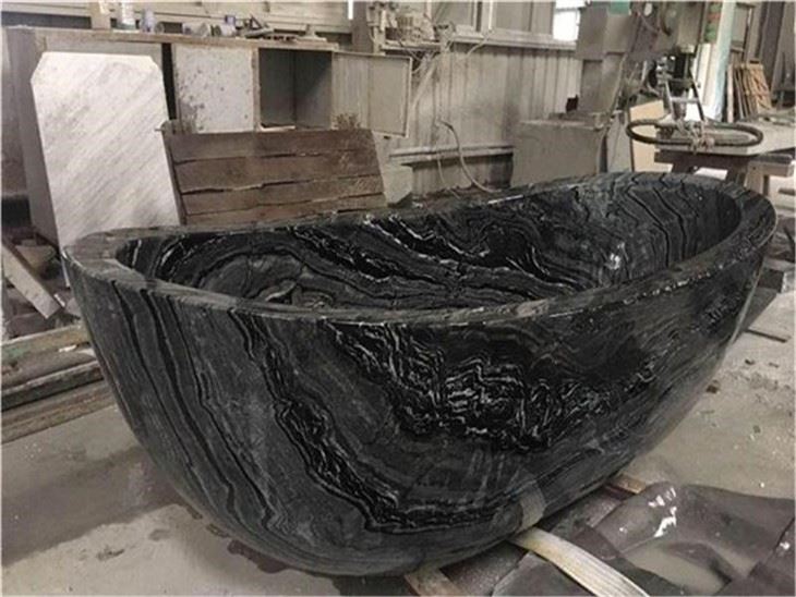 black marble tub