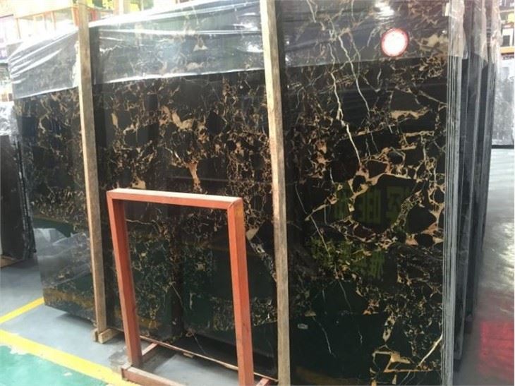 athens gold portoro marble