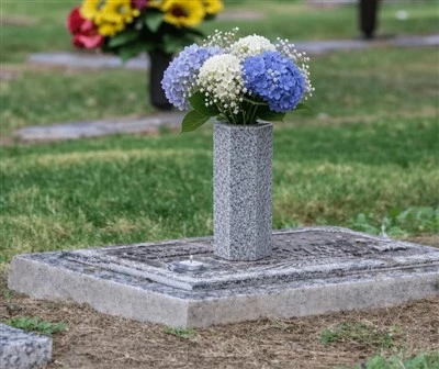 Granitna vaza za rože za grob